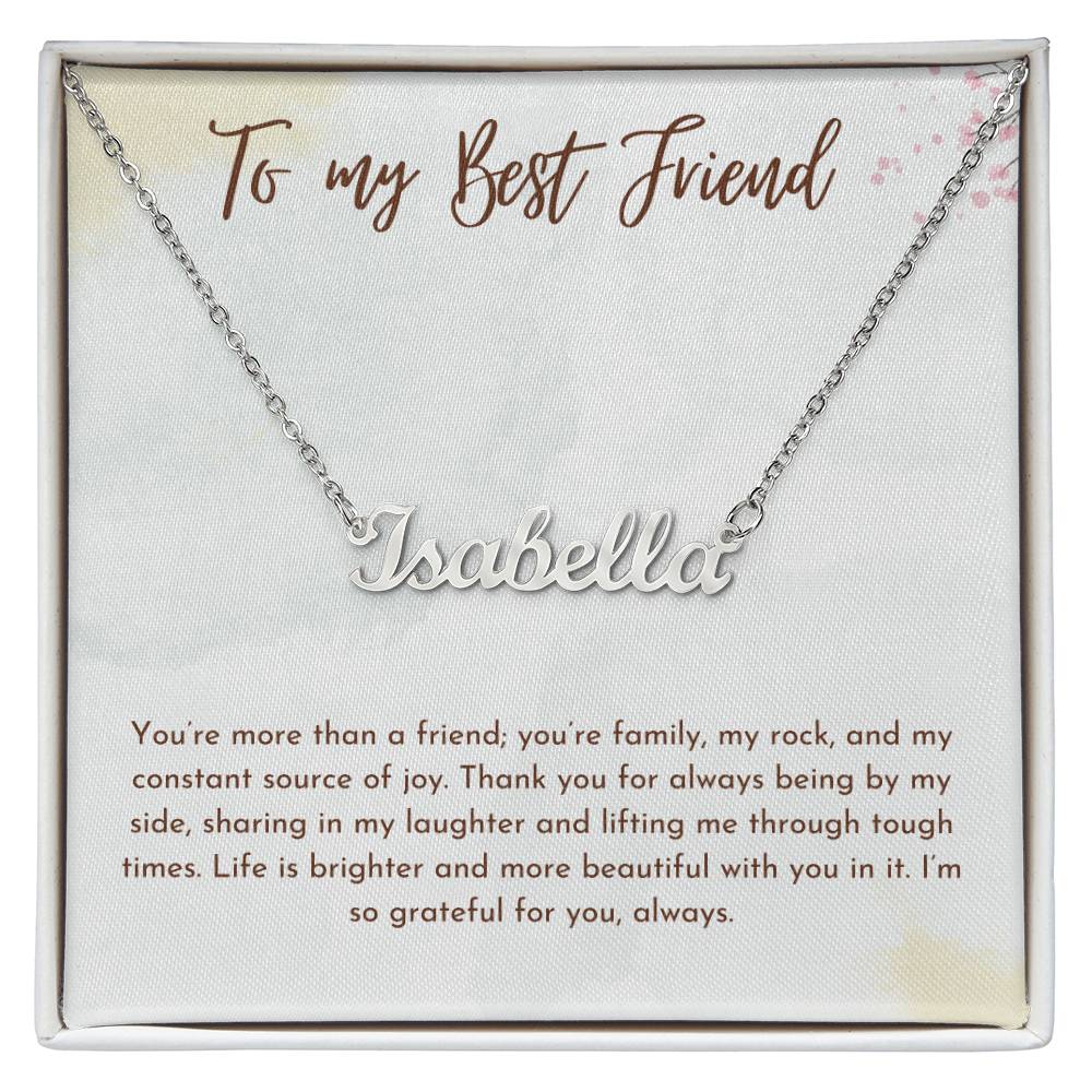 Custom Name Necklace - To My Best Friend