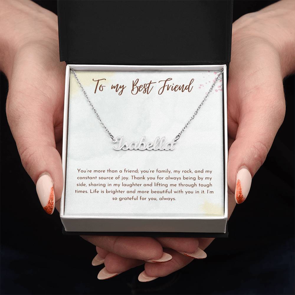 Custom Name Necklace - To My Best Friend