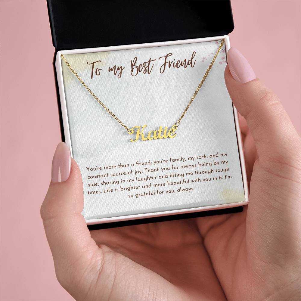 Custom Name Necklace - To My Best Friend