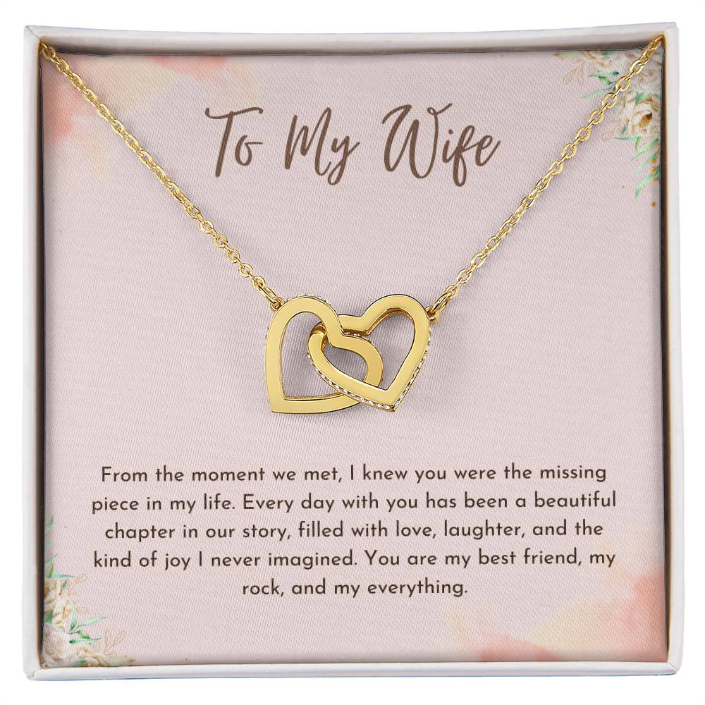 Interlocking Hearts Necklace - To My Wife