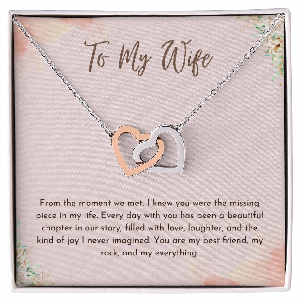 Interlocking Hearts Necklace - To My Wife