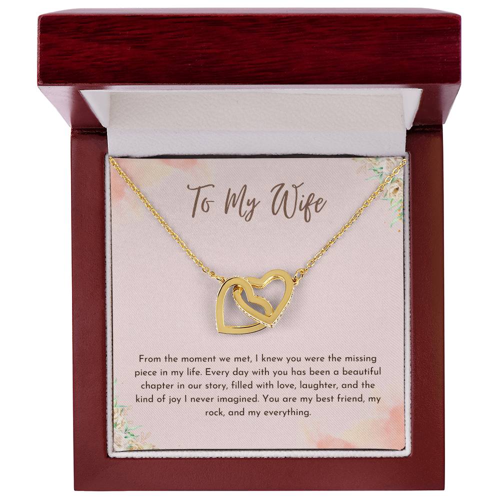 Interlocking Hearts Necklace - To My Wife