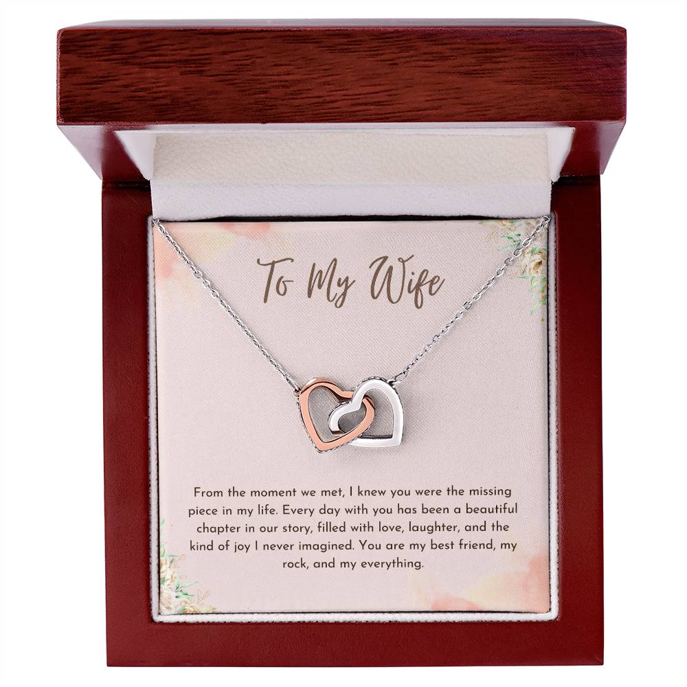 Interlocking Hearts Necklace - To My Wife