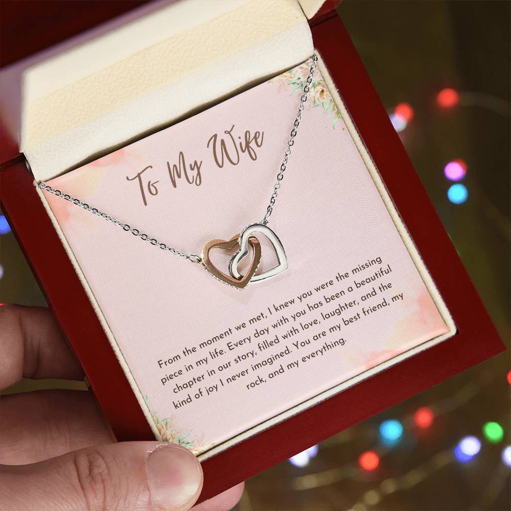 Interlocking Hearts Necklace - To My Wife