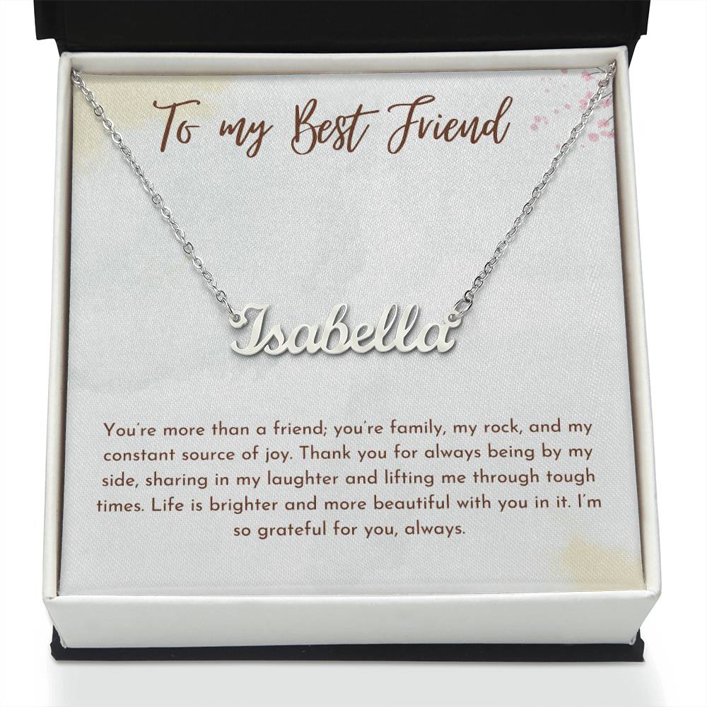 Custom Name Necklace - To My Best Friend