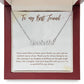 Custom Name Necklace - To My Best Friend