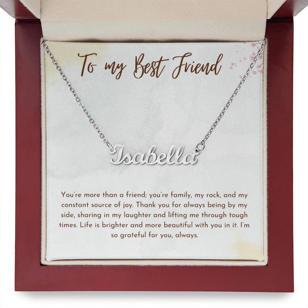 Custom Name Necklace - To My Best Friend